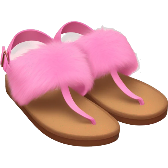 Pink fur sandals emoji