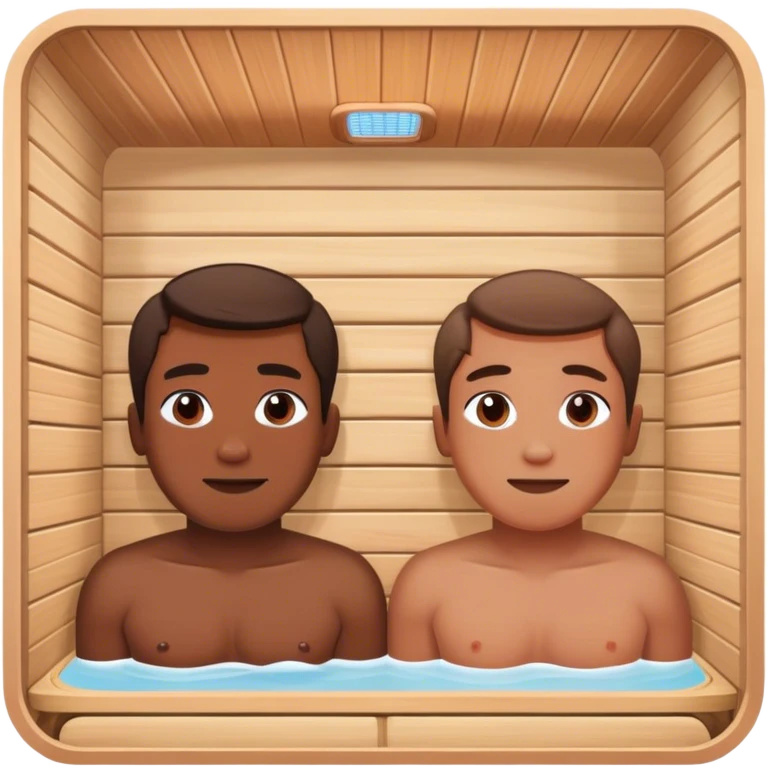 una sauna con dos personas dentro emoji