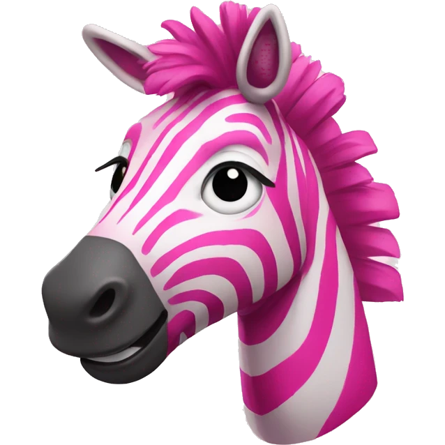 pink zebra smiling emoji