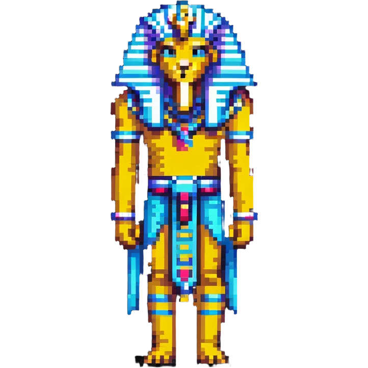 pharaoh, pixel art style emoji