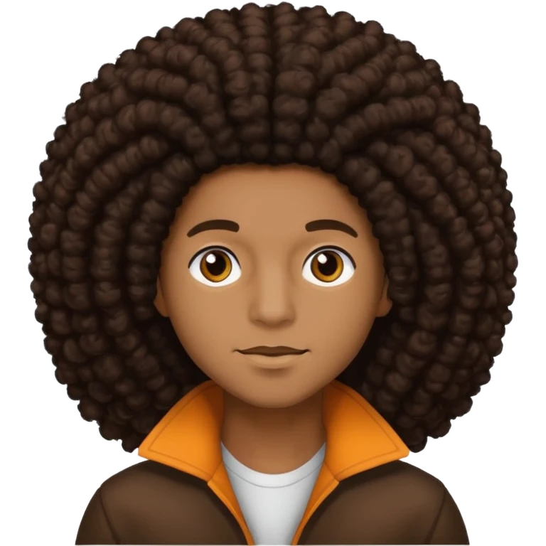 Princeton Perez from Mindless Behavior with long dark brown afro hair  emoji