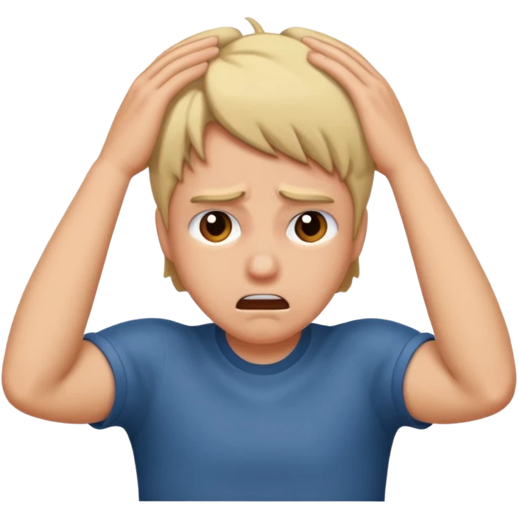 Hair pulling emoji