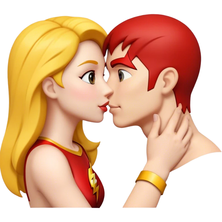The Flash in Kiss She Flash Girl Romantic Hulk "3d Emoji Old" emoji