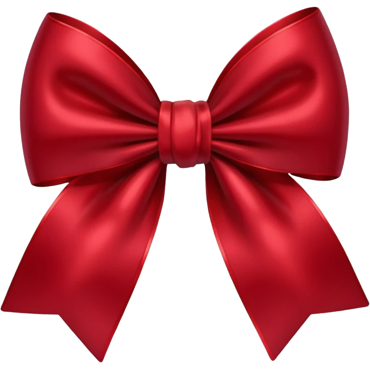 dark red bow emoji