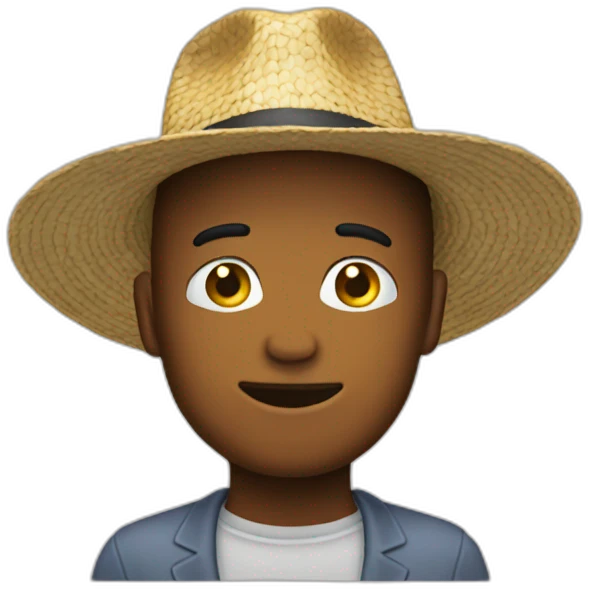 emoji qui pleure avec un chapeau emoji