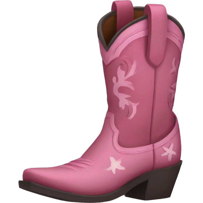Girly square toed cowboy boots emoji