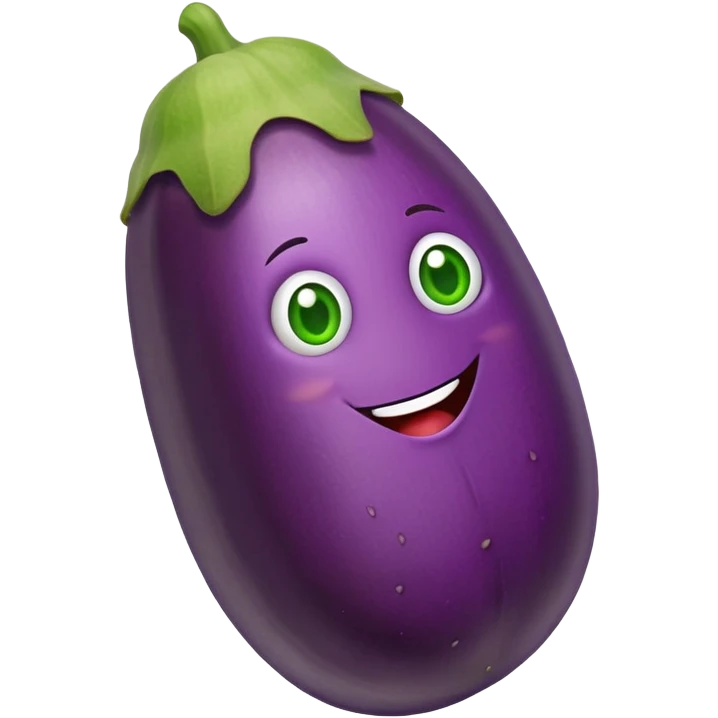 eggplant eating a pickle with its hands  emoji