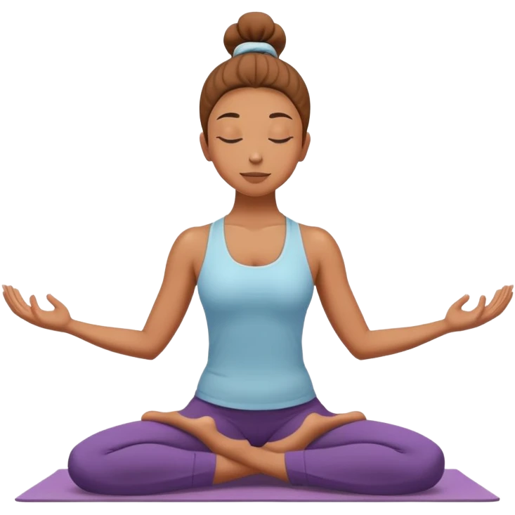 person in yoga pose balancing on one leg, centered and calm emoji