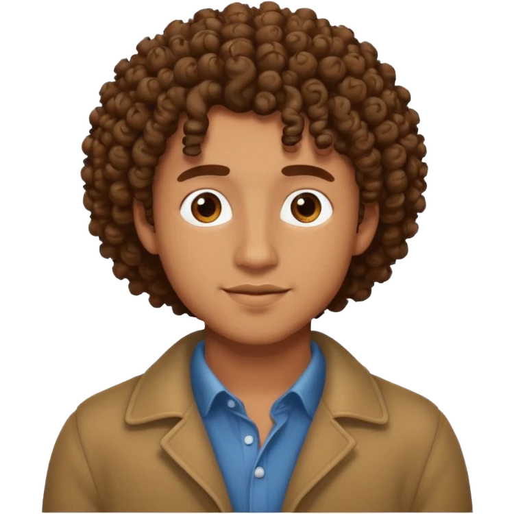 Hombre rizado enamorado  emoji