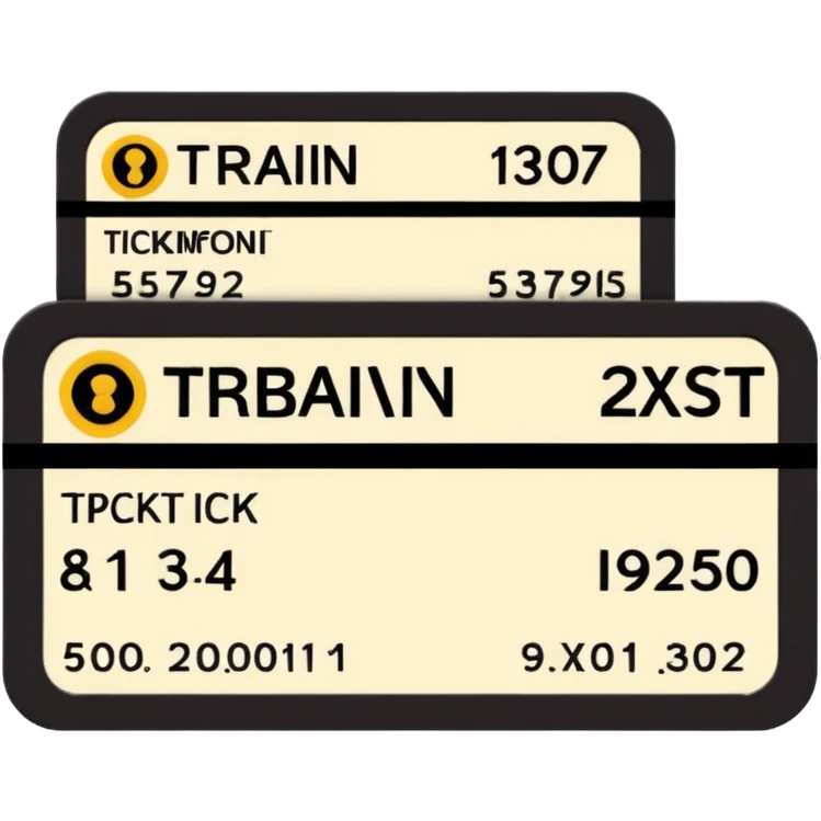 basic train ticket emoji