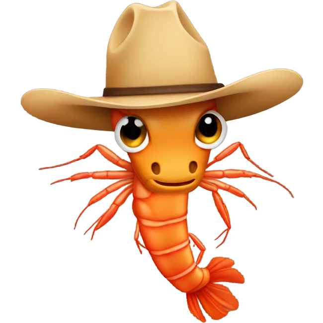Shrimp with cowboy hat  emoji