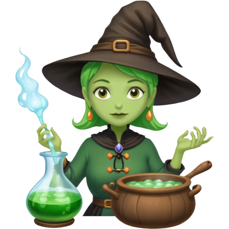 green witch cooking potion emoji