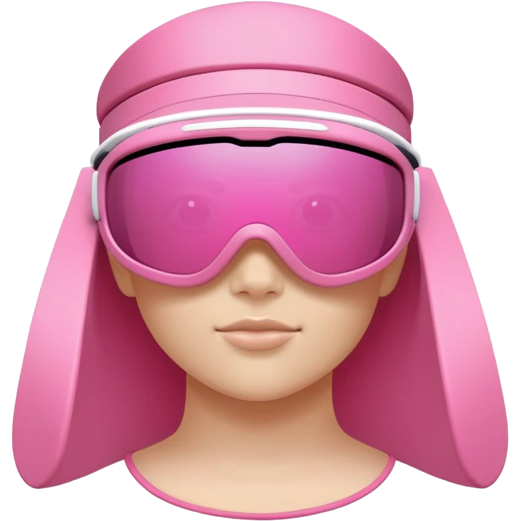 sporty pink shield visor sunglasses with extra thick bulky frame, athletic design, one-piece lens, heavy-duty look emoji