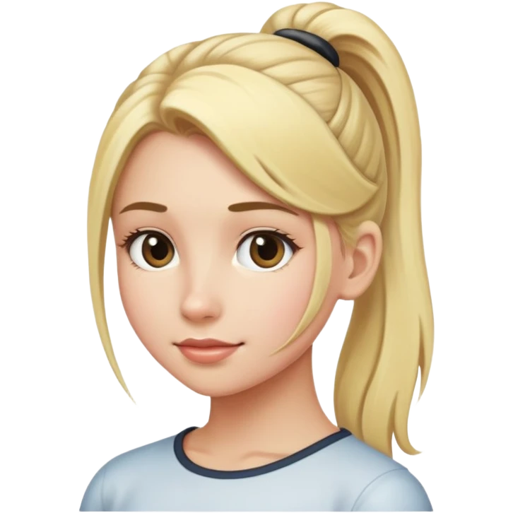 ragazza bionda con la coda  emoji