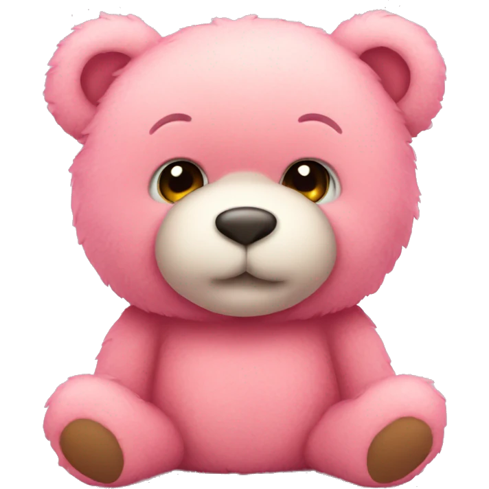 Pink cute teddy bear  emoji