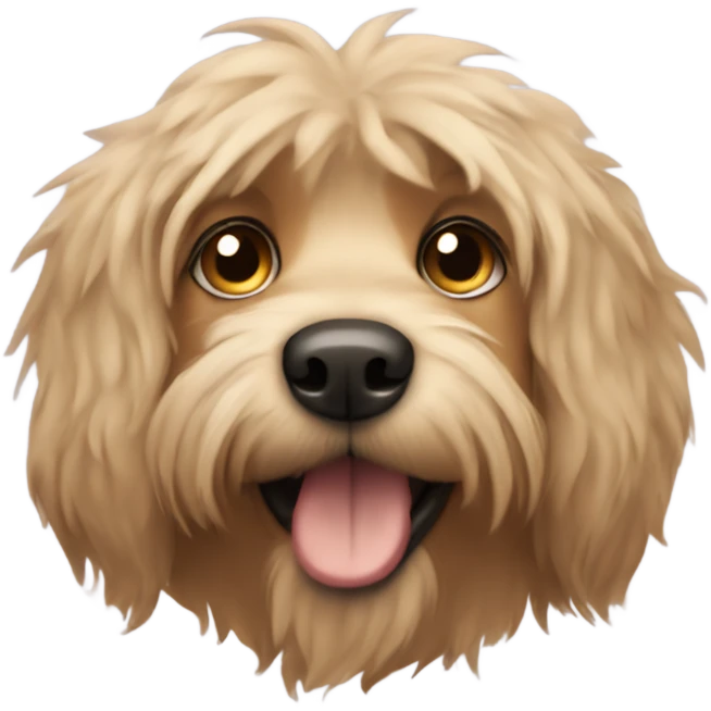 Scruffy tan dog emoji
