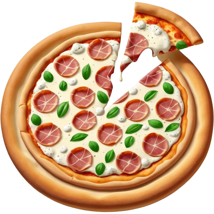 pizza con prosciutto crudo e stracciatella  emoji