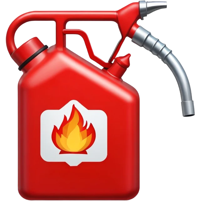 gasoline canister, fuel can, red container with spout emoji
