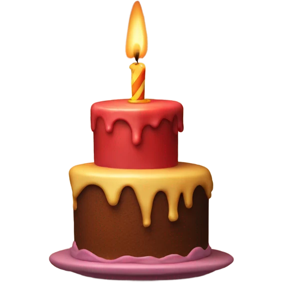 Sparky cake with 1 candle  emoji