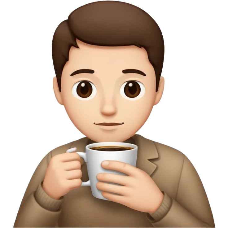 face half asleep with coffee cup emoji