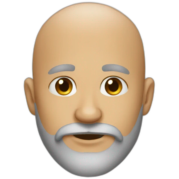 bald and black beard emoji
