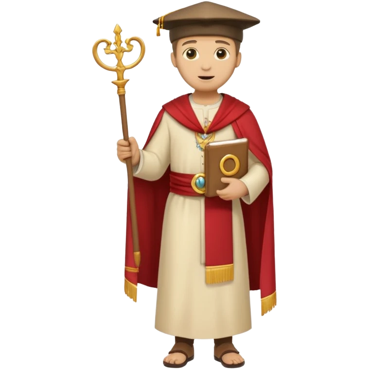 fullbody Pharisee, holding a scroll, traditional attire, standing pose, emoji style emoji
