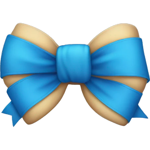 Blue bow emoji