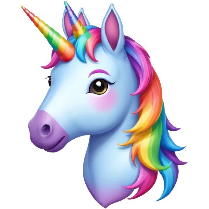 Funny preppy unicorn  emoji