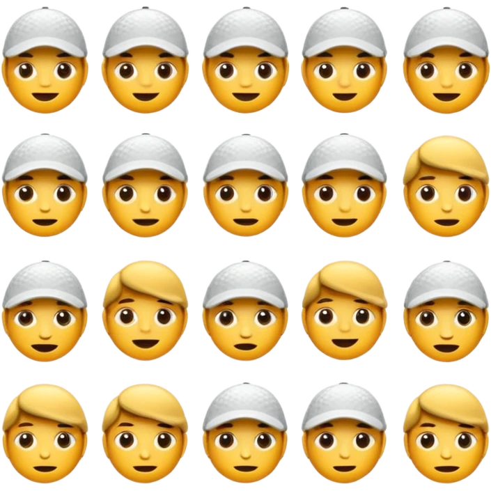 “Create a set of simple, cute, flat-style emojis themed around golf.  Designed in classic emoji style, consistent and expressive.” emoji