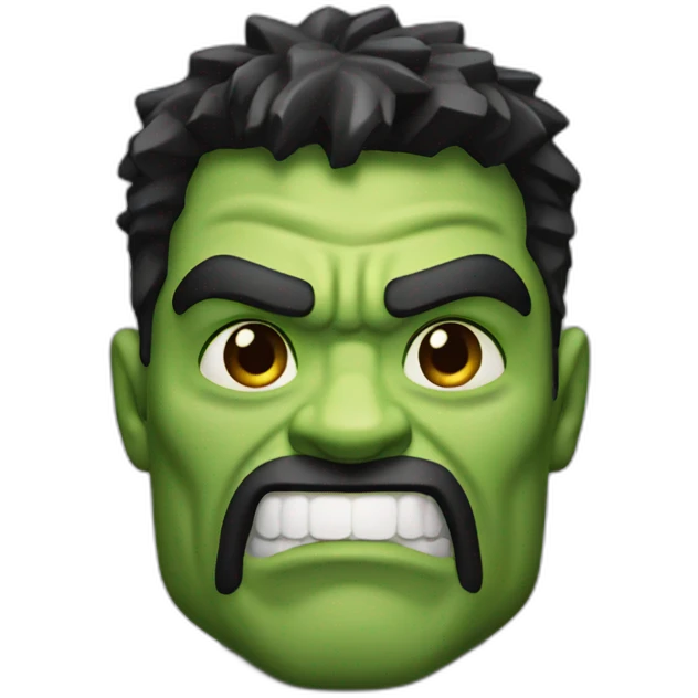 hulk with black beard smiling emoji