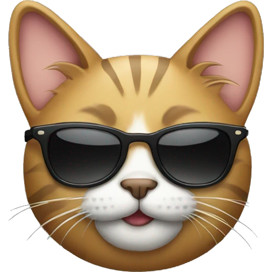 Cat with sunglasses emoji