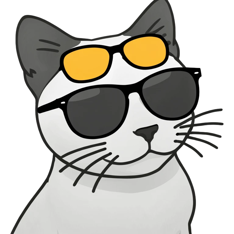 Cat with sunglasses emoji