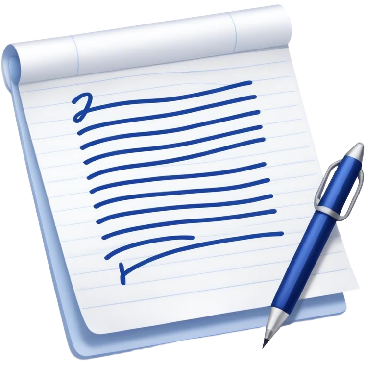 dark blue writing emoji
