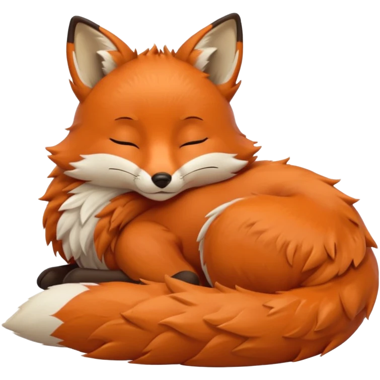 a sleeping fox  emoji emoji