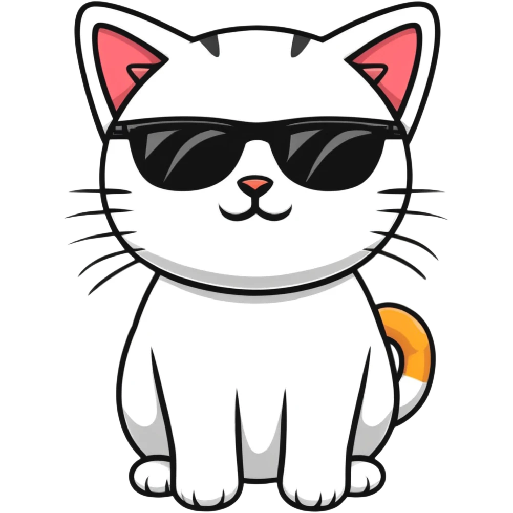 Cat with sunglasses emoji