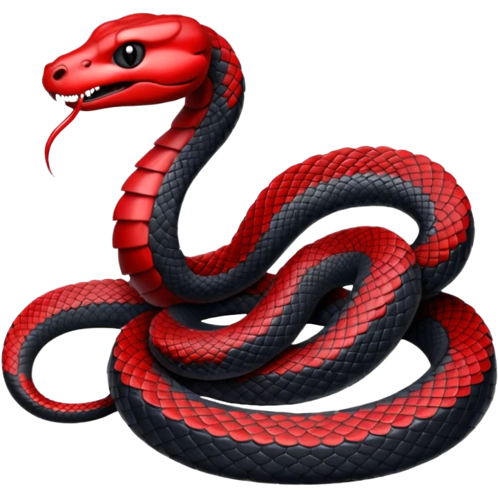 Black and red gothic snake emoji