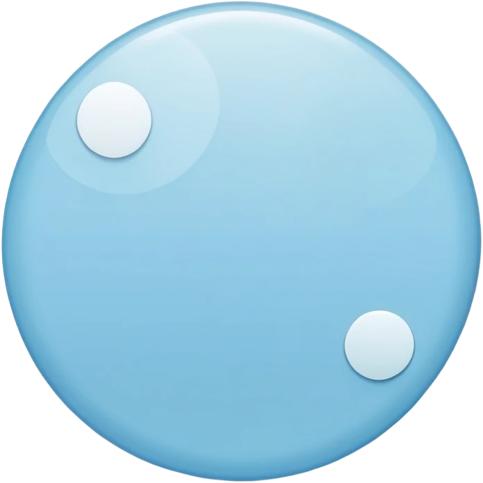 light blue color spot, simple round dot emoji