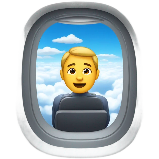 Create me sitting inside of an airplane emoji