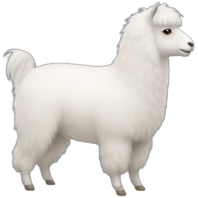 White alpaga body emoji