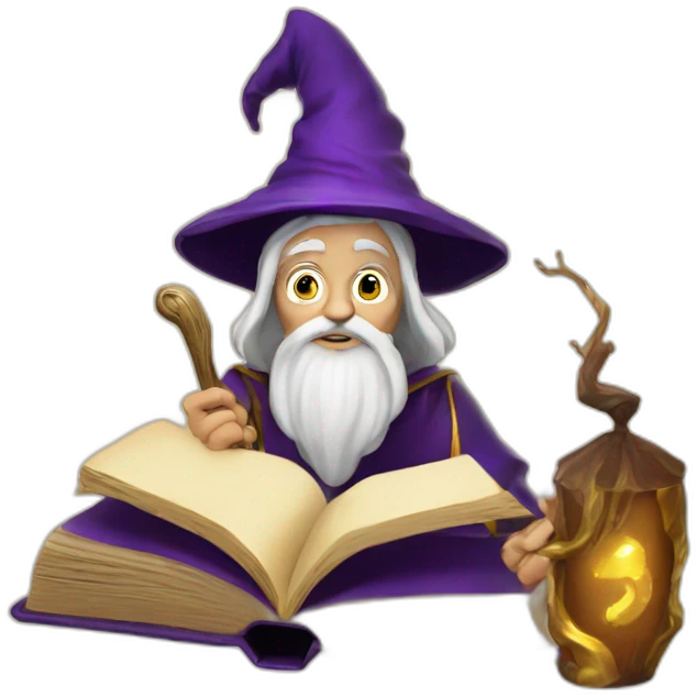 wizard enchanting a book emoji
