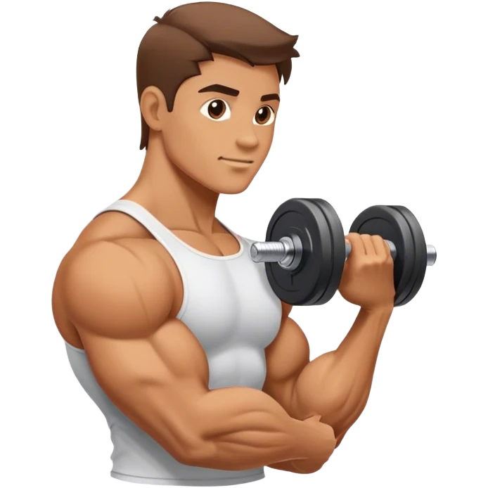 bicep side view holding a dumbbell emoji