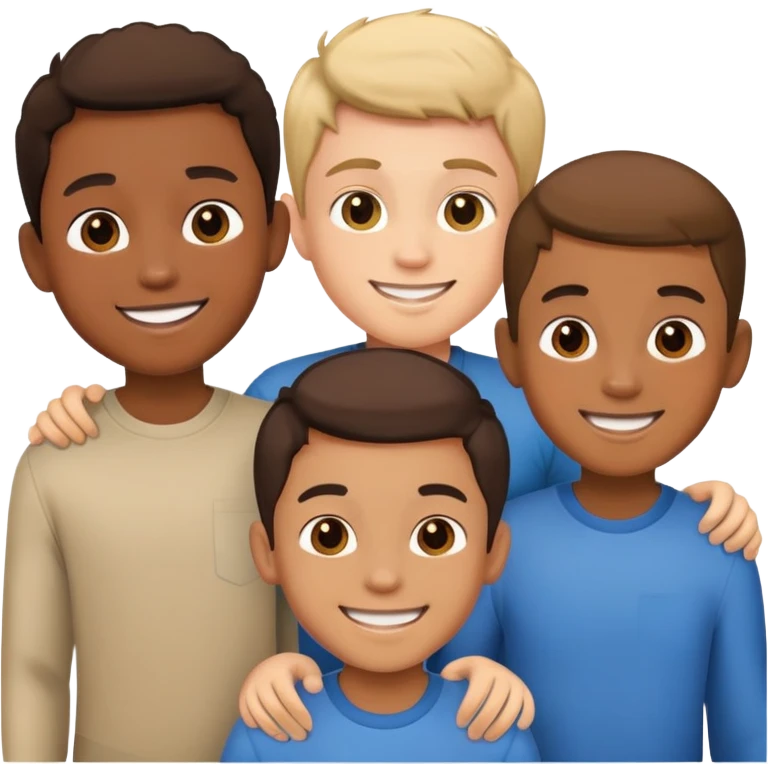 Apple’s three boys emoji but with four boys emoji