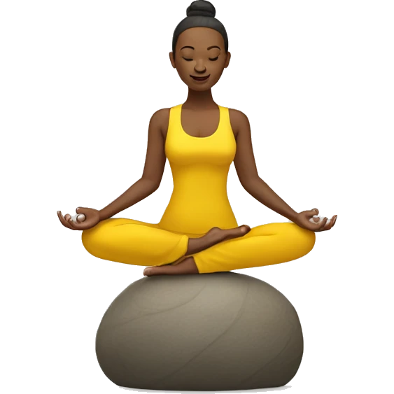 yellow lotus yoga pose emoji