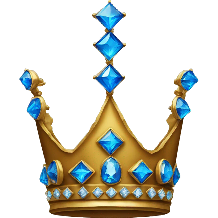 Crown with blue jewels emoji