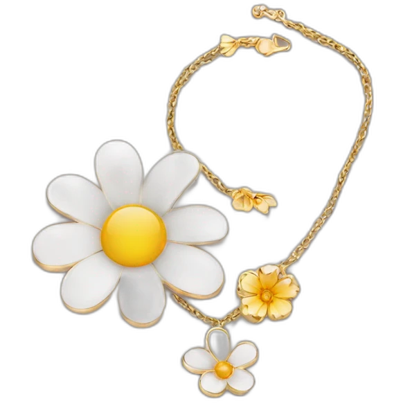Jewellery with flower emoji