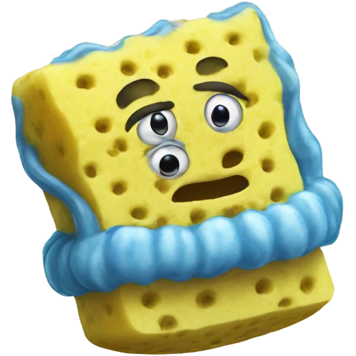 A funny sponge emoji