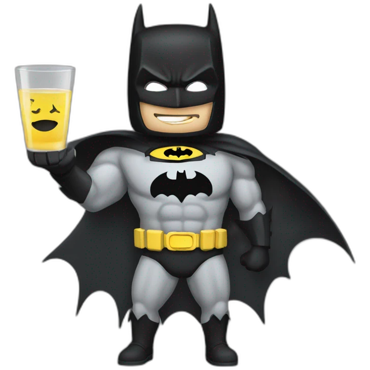 Batman and vodka  emoji