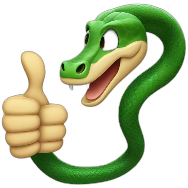 snake thumbs up emoji