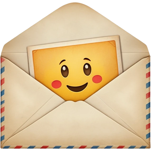 A postcard in an envelope emoji