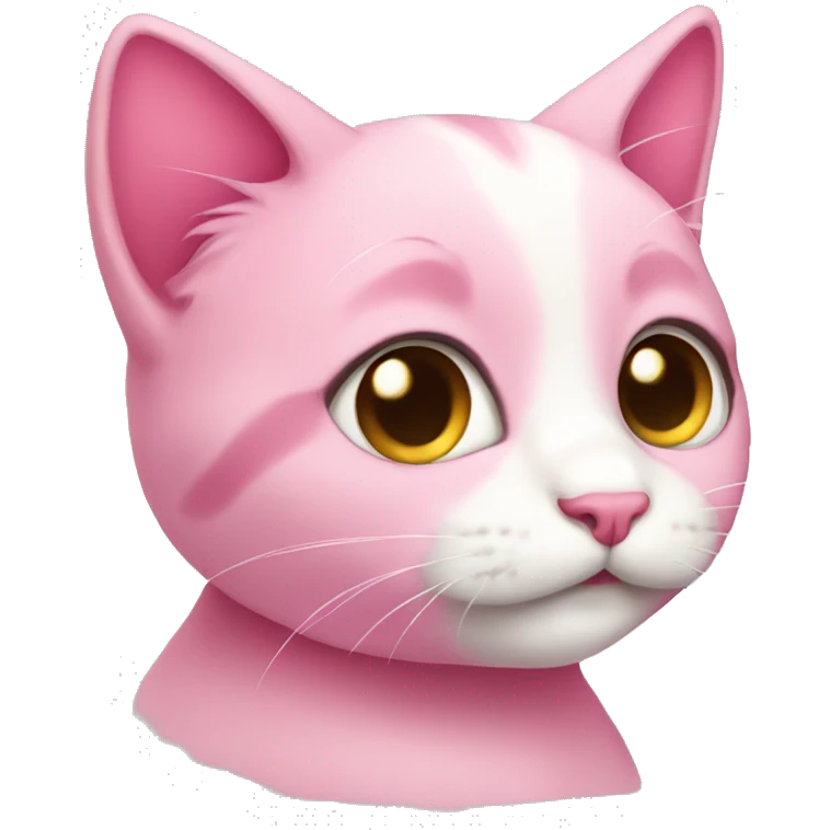 Pink cute cat emoji